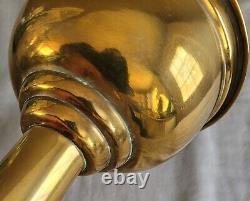 Antique brass GTR kerosene Grand Trunk Railway footed OIL LAMP FREE SHIPPING