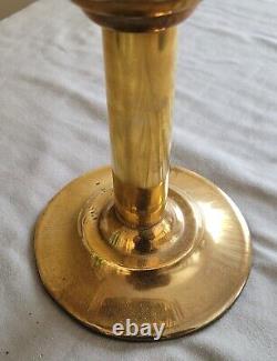 Antique brass GTR kerosene Grand Trunk Railway footed OIL LAMP FREE SHIPPING