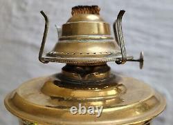 Antique brass GTR kerosene Grand Trunk Railway footed OIL LAMP FREE SHIPPING