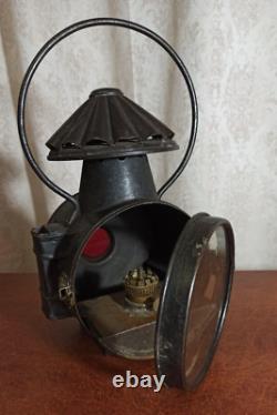Antique large railroad lantern. Belgium. Early 20th century