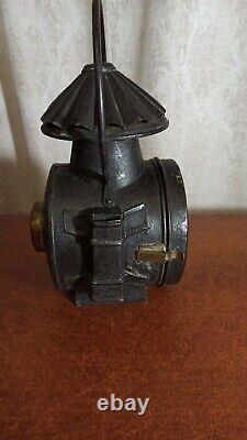 Antique large railroad lantern. Belgium. Early 20th century