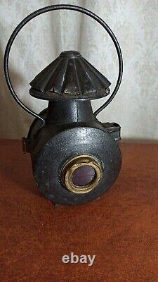 Antique large railroad lantern. Belgium. Early 20th century