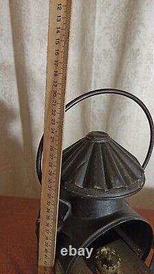 Antique large railroad lantern. Belgium. Early 20th century