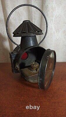 Antique large railroad lantern. Belgium. Early 20th century