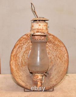 Antique railroad inspectors lamp embury No 20 kerosene oil light 1886 patent