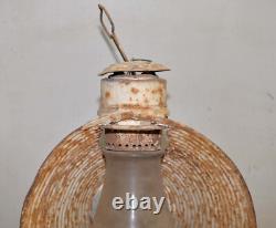 Antique railroad inspectors lamp embury No 20 kerosene oil light 1886 patent