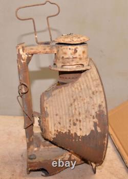 Antique railroad inspectors lamp embury No 20 kerosene oil light 1886 patent