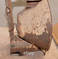 Antique railroad inspectors lamp embury No 20 kerosene oil light 1886 patent