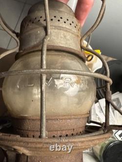 Antique railroad lantern Adams & Westlake LVRR April 1913-May 1922 Rare