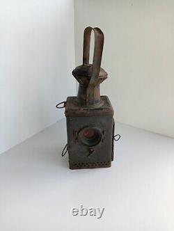 Antique rare, signal, railway kerosene lantern, USSR, Collectible. Vintage