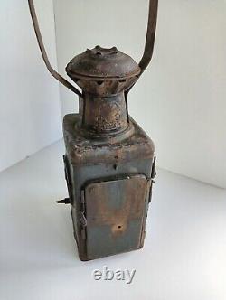 Antique rare, signal, railway kerosene lantern, USSR, Collectible. Vintage