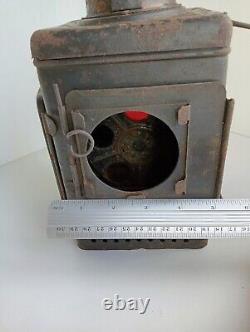 Antique rare, signal, railway kerosene lantern, USSR, Collectible. Vintage