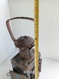 Antique rare, signal, railway kerosene lantern, USSR, Collectible. Vintage