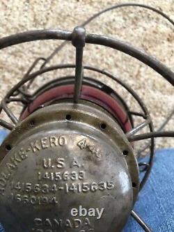 Antique vintage ADLAKE KERO Railroad Lantern with Cast Red Globe 1921-1923