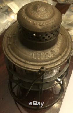 Armspear Early 1900s Lantern. Corning Glode Embossed LIRR. Long Island Railroad