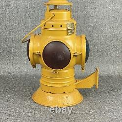 Armspear Manufacturing Co. Railroad Caboose Marker Lamp Train Lantern Yellow