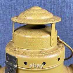 Armspear Manufacturing Co. Railroad Caboose Marker Lamp Train Lantern Yellow