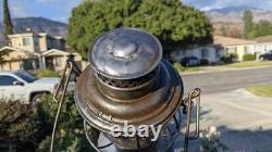 Atchison Topeka & Santa Fe Bell Bottom Railroad Lantern Matching Cast Globe