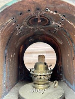 Atq Dutch Railroad Marker Lamp Train Signal Rr Light Brass Lantern Utrecht J. A