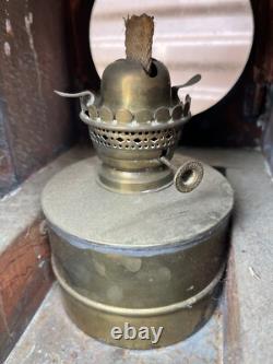 Atq Dutch Railroad Marker Lamp Train Signal Rr Light Brass Lantern Utrecht J. A