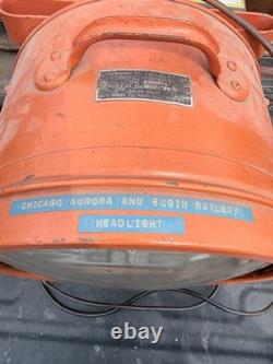 Authentic Chicago Aurora and Elgin Railway (CA&E) Train Headlight