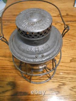 B&M Boston & Maine RR Railroad tall embossed globe lantern