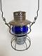 B&M Boston and Maine Railroad Lantern Adams and Westlake Cobalt Blue Glass Globe