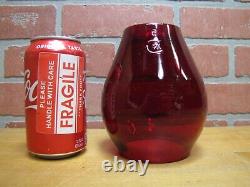 B&M RR BOSTON MAINE Railroad Lantern Light Lamp Deep Red Embossed Glass Globe