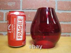 B&M RR BOSTON MAINE Railroad Lantern Light Lamp Deep Red Embossed Glass Globe