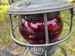 B & O Railroad Lantern, Red Globe, Baltimore and Ohio RR