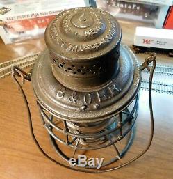 BALTIMORE & OHIO RAILROAD Lantern 1895 ADAMS & WESTLAKE COMPANY CHGO NY B&O RR