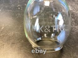 BLACK HANDLAN MISSOURI KANSAS & TEXAS RAILROAD LANTERN WithETCHED (MK&T Ry)GLOBE