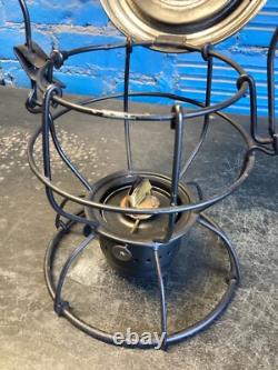 BLACK HANDLAN MISSOURI KANSAS & TEXAS RAILROAD LANTERN WithETCHED (MK&T Ry)GLOBE