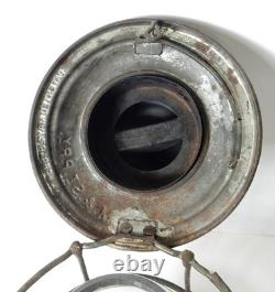 BRASS top CHICAGO MILWAUKEE ST. PAUL RAILROAD LANTERN cast globe pat 85