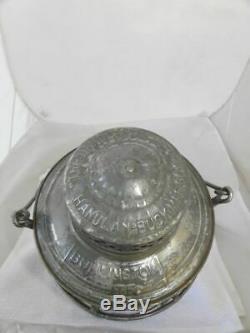 BURLINGTON ROUTE RAILROAD LANTERN Signal Red Cast Lantern Globe