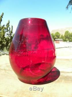 BURLINGTON ROUTE RAILROAD LANTERN Signal Red Cast Lantern Globe