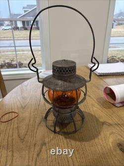 Baltimore & Ohio B&O Railroad Dressel Lantern RARE ADLAKE Orange Globe Lens