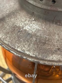 Baltimore & Ohio B&O Railroad Dressel Lantern RARE ADLAKE Orange Globe Lens