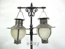 Bing Railway Lanterns Double Arc Lamp on Square Base Model Train Accessory 3