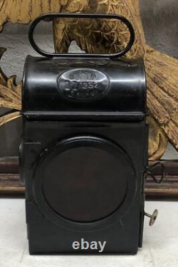Black RAILROAD RR LAMP LANTERN E R SNLW LTD 1952 ELIZABETH REGINA VINTAGE