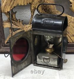 Black RAILROAD RR LAMP LANTERN E R SNLW LTD 1952 ELIZABETH REGINA VINTAGE