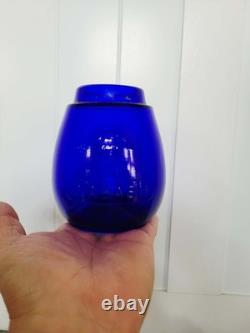 Blue Corning Wabash RR Embossed Dietz Vesta Globe for Railroad Lantern