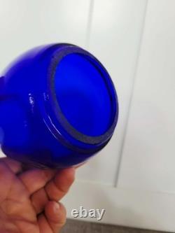 Blue Corning Wabash RR Embossed Dietz Vesta Globe for Railroad Lantern