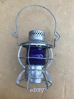 Blue globe PRR Dressel railroad lantern Pennsylvania Railroad nice condition