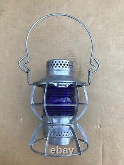 Blue globe PRR Dressel railroad lantern Pennsylvania Railroad nice condition