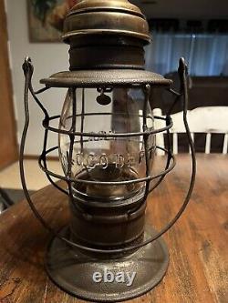 Brass Top Signal Railroad Co. Patd. 1876 Fitchburg Railroad Bellbottom Lantern