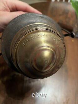 Brass Top Signal Railroad Co. Patd. 1876 Fitchburg Railroad Bellbottom Lantern