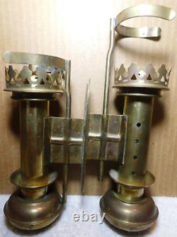 BrassAdams & Westlake Chicago Kerosene Railroad Lamp/ Lantern 2 Pc Antique 1907