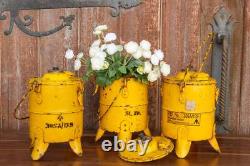 Bright Yellow Dolchi Railway Metal Lamp
