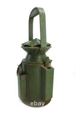 British Army Issue Railway Lamp Signal Lantern Harry J Pratt MOD 1945 Red Blue